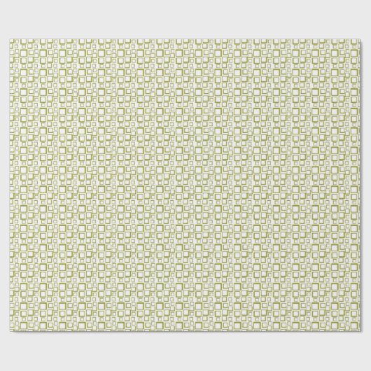 Wrapping Paper für Gold und White Retro Square Geschenkpapier (Flach)