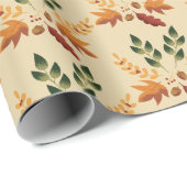Wrapping Paper für Herbst-Blätter und Acorns Geschenkpapier (Rolleneckpunkt)