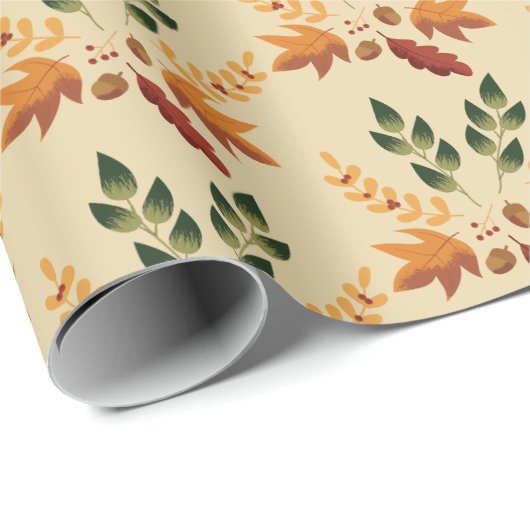 Wrapping Paper für Herbst-Blätter und Acorns Geschenkpapier (Rolleneckpunkt)