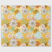 Wrapping Paper für Herbst-Blume und Blätter Geschenkpapier (Flach)