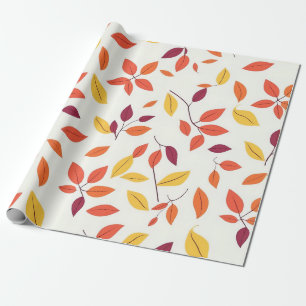 Wrapping Paper für Herbstleaves - Fett-Herbstfarbe Geschenkpapier