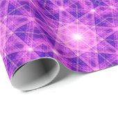 Wrapping Paper für lila magische Lichtgeometrie Geschenkpapier (Rolleneckpunkt)