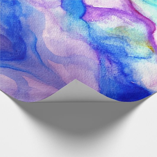 Wrapping Paper für lila und blaue Waves Geschenkpapier (Ecke)
