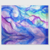 Wrapping Paper für lila und blaue Waves Geschenkpapier (Flach)