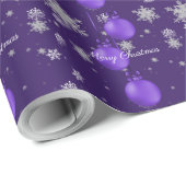 Wrapping Paper für lila Weihnachtsschmuck Geschenkpapier (Rolleneckpunkt)