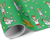 Wrapping Paper für männliche Tennisspieler Geschenkpapier (Rolleneckpunkt)