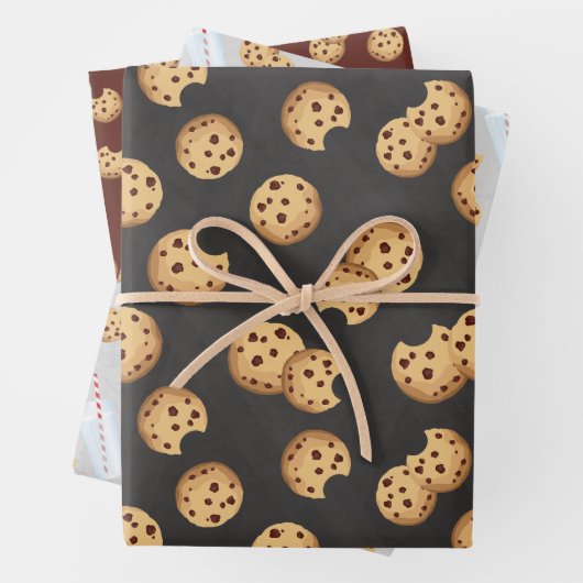 Wrapping Paper für Milch und Cookies - Chocolate C Geschenkpapier Set (Beispiel)