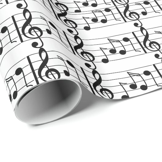 Wrapping Paper für Musiknotes Geschenkpapier (Rolleneckpunkt)