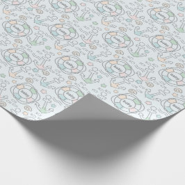 Wrapping Paper für Nautic Baby Dusche Geschenkpapier