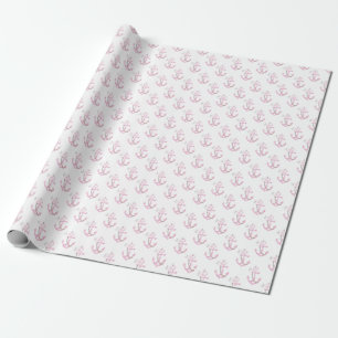 Wrapping Paper für Nautic Baby Dusche Rosa Flora Geschenkpapier