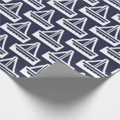 Wrapping Paper für Navy und White Segelboote Geschenkpapier (Ecke)