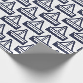 Wrapping Paper für Navy und White Segelboote Geschenkpapier (Ecke)