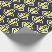 Wrapping Paper für Navy und Yellow Anchor Geschenkpapier (Ecke)