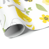 Wrapping Paper für niedliche Bienen und Bienen Geschenkpapier (Rolleneckpunkt)