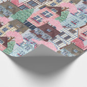 Wrapping Paper für niedliche Häuser Geschenkpapier (Ecke)