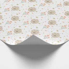 Wrapping Paper für niedliche Hummeln und Blume Geschenkpapier