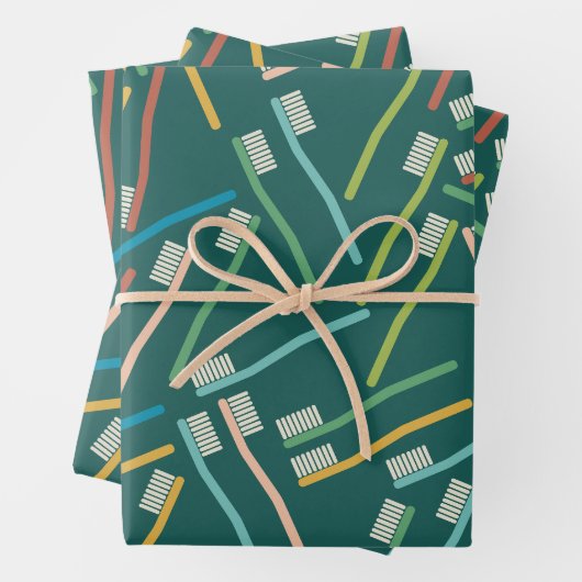 Wrapping Paper für niedliche Zahnärzte Geschenkpapier Set (Beispiel)