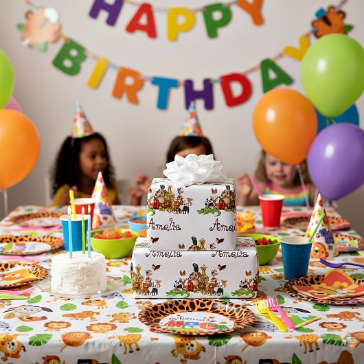 Wrapping Paper für personalisierte Kinder Geschenkpapier