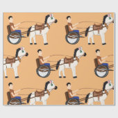 Wrapping Paper für Pferde und Buggyen Geschenkpapier (Flach)