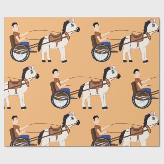 Wrapping Paper für Pferde und Buggyen Geschenkpapier (Flach)