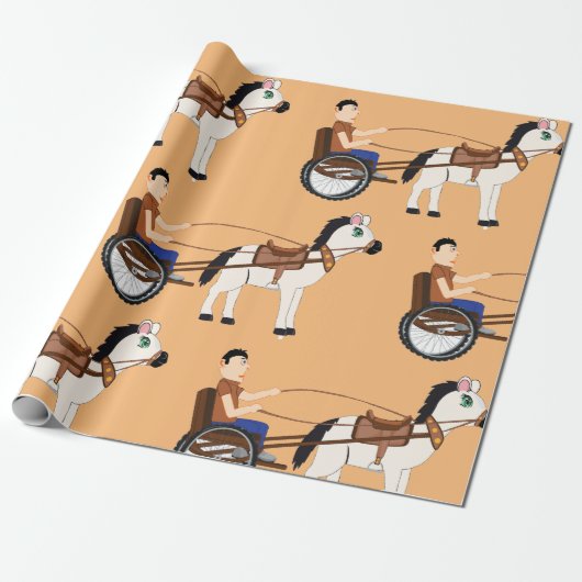 Wrapping Paper für Pferde und Buggyen Geschenkpapier (Ungerollt)