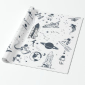 Wrapping Paper für Raumfahrtgeräte Geschenkpapier (Ungerollt)