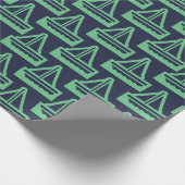 Wrapping Paper für Schiffe der Marine und Emerald  Geschenkpapier (Ecke)