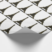 Wrapping Paper für Schwarz/Weiß-Eiffel Geschenkpapier (Ecke)