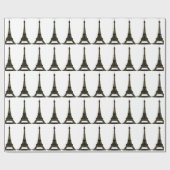 Wrapping Paper für Schwarz/Weiß-Eiffel Geschenkpapier (Flach)