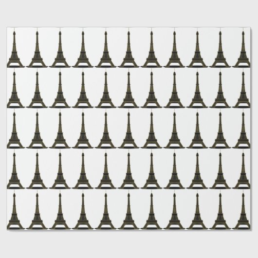 Wrapping Paper für Schwarz/Weiß-Eiffel Geschenkpapier (Flach)