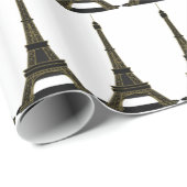 Wrapping Paper für Schwarz/Weiß-Eiffel Geschenkpapier (Rolleneckpunkt)