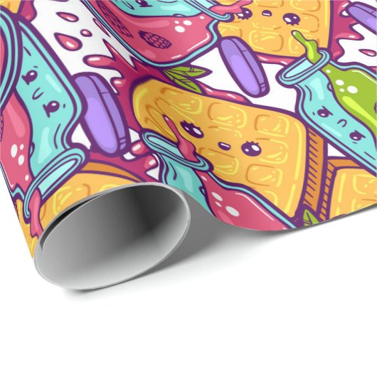 Wrapping Paper für süße Leckereien Geschenkpapier (Rolleneckpunkt)