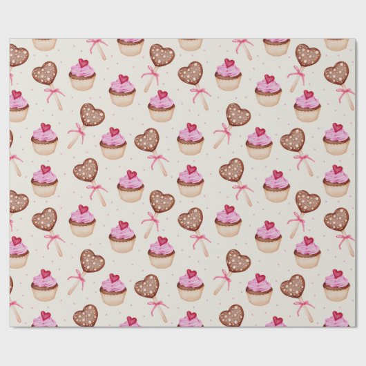 Wrapping Paper für süße Leckereien Geschenkpapier (Flach)