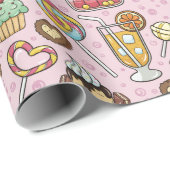 Wrapping Paper für süße Leckereien Geschenkpapier (Rolleneckpunkt)
