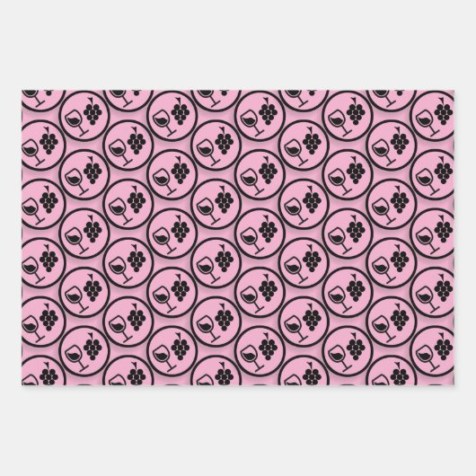 Wrapping Paper für Trauben und Wein Geschenkpapier Set (Vorderseite 2)