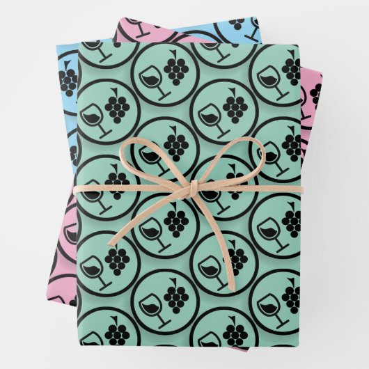 Wrapping Paper für Trauben und Wein Geschenkpapier Set (Beispiel)