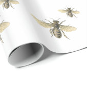 Wrapping Paper für Vintage Honigbienen Geschenkpapier (Rolleneckpunkt)