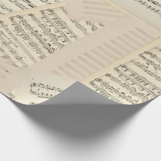 Wrapping Paper für Vintage Musikkomposition Geschenkpapier (Ecke)