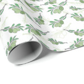 Wrapping Paper für Vintage Olivenzweige | elegant Geschenkpapier (Rolleneckpunkt)