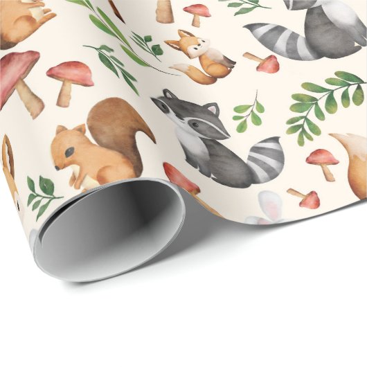 Wrapping Paper für Waldtiere Geschenkpapier (Rolleneckpunkt)