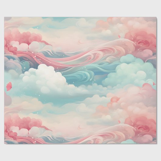 Wrapping Paper für weiche Cloud Waves Geschenkpapier (Flach)