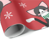 Wrapping Paper für Weihnachtskatzen Geschenkpapier (Rolleneckpunkt)