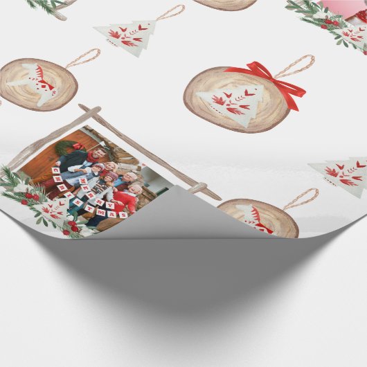 Wrapping Paper für Weihnachtsrahmen und Ornamente Geschenkpapier (Ecke)