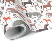 Wrapping Paper für Wildpferde Geschenkpapier (Rolleneckpunkt)