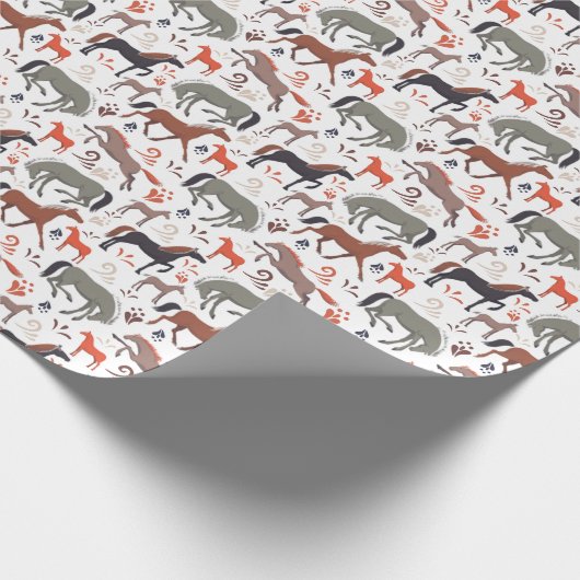 Wrapping Paper für Wildpferde Geschenkpapier (Ecke)