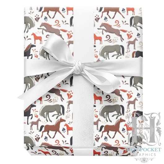 Wrapping Paper für Wildpferde Geschenkpapier