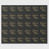 Wrapping Paper - Future Mrs. II Black & Gold Geschenkpapier (Flach)