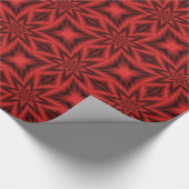 Wrapping Paper Fuzzy Star in Red Geschenkpapier (Ecke)