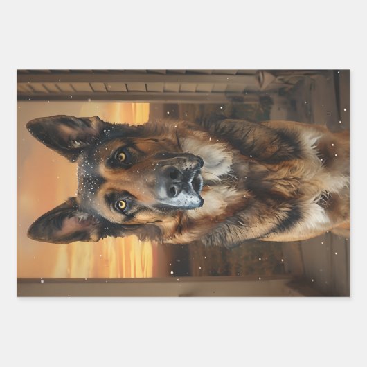 Wrapping paper German Sheppard Lovers Geschenkpapier Set (Vorderseite)
