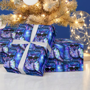 Wrapping Paper Gift Wrap - Whimsical Abstrakt Owl Geschenkpapier